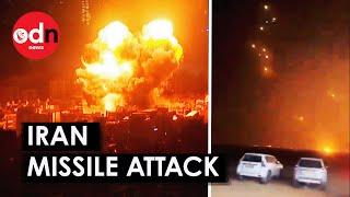 Terrifying Video Footage Shows Iran's Missile Attack on Israel