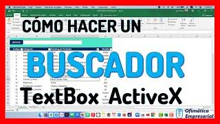 Parte1: Cómo hacer un BUSCADOR en Excel | Filtrar datos con un cuadro de texto en Excel (Textbox)