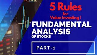 Rules for Value Investing | Basics of Fundamental Analysis Part 1 | Fundamental analysis Course