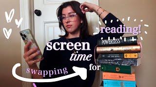 swapping screen time for reading for a week + getting out of a slump