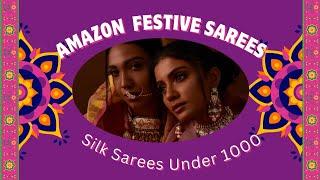 Sarees Under1000 | Festive Saree Collection | Amazon Saree Haul #silksarees #amazonsarees