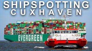 BIG SHIP TRAFFIC in CUXHAVEN: MASSIVE CONTAINER SHIPS, TUGBOATS, and PILOT VESSELS | 4K SHIPSPOTTING