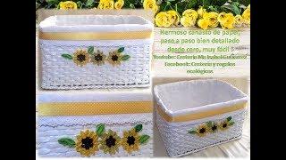 Hermoso canasto de papel paso a paso desde cero, fácil para principiantes