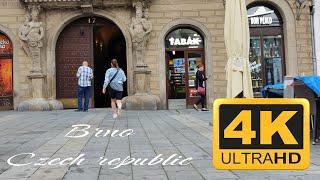 Walking Tour, Brno Czech republic,  downtown, oldtown, City Tour, Street Walk, virtual walking