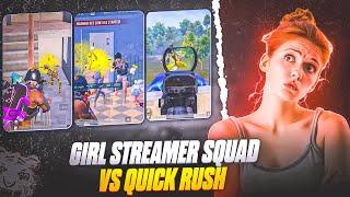 Quick Rush Vs Girl's Streamer Squad  Aggressive 1v4 Clutches In Bgmi 3.3 Update | Iqoo Neo 7 Pro |