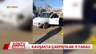 Kavşakta çarpıştılar:5 yaralı