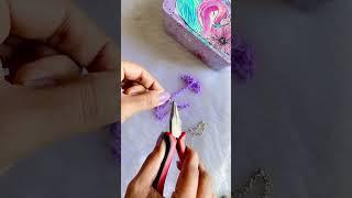 DIY Purple Chain  #crafteraditi #youtubepartner #shorts #CreateTogether #diy #BTS @CrafterAditi