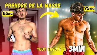 Je t'explique en 3min Comment prendre en muscle (Prise de masse)