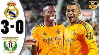 Real Madrid vs Leganes 3-0 Highlights & All Goals 2024  Mbappe Goal