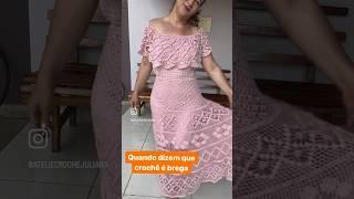 Vestido de crochê tal mãe e tal filha !