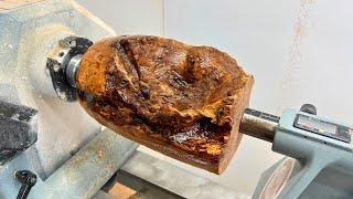 Turning a GIANT Burl into a BEAUTIFUL Urn | WOODTURNING