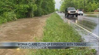 Woman claims close-up experience with tornado in Jackson County