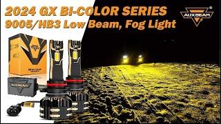 Auxbeam® 9005/HB3 Dual Color Switchback LED Bulb Fog Lights/Low Lights 110W GX Bi-Color Series