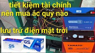 1 Bình Nước GS 100ah Và 4 Bình YAMATO 30ah Bình Nào Cho NLMT Là Tốt Nhất - Đam mê năng lượng