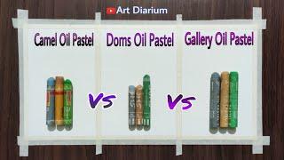 Oil Pastel Comparison Drawing (Apple) / Camel vs Doms vs Gallery Oil Pastel / Step by Step