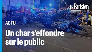 Un char s'effondre sur la foule lors d’une parade de Noël à Trouville, 13 blessés