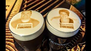Get your face on a pint: STOUTie at the Guinness Storehouse in Dublin, Ireland
