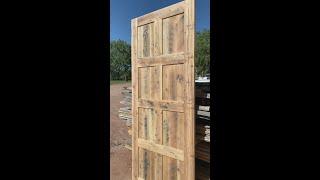 Solid reclaimed wood door build