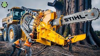 Extreme Dangerous Fastest Big Chainsaw Cutting Tree Machines | Monster Stump Removal Excavator #101