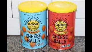 The Good Crisp Company: Cheddar Cheese Balls & Spicy Cheese Balls Review