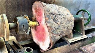 Amazing Wood Turning Technique  - Turn Logs Into Exquisite Masterpieces With Superior Skill