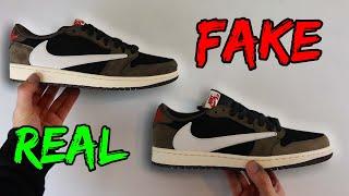 REAL VS FAKE! NIKE X TRAVIS JORDAN 1 OG LOW SNEAKER COMPARISON!