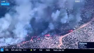 WILDFIRE is burning LIVE in Hemet, California right now Tuesday September 6, 2022 due to hot temp.