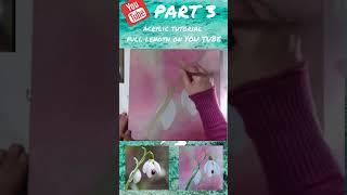 How to paint in acrylics a snowdrop flower and ladybird || acrylic tutorial PART 3 #shorts