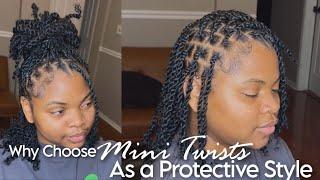 Easy Mini Twists Tutorial | Step-by-Step Guide + Benefits Of Doing Mini Twists As A Protective Style