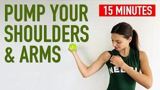 Total Arms & Shoulders Dumbbell Workout in 15 Minutes