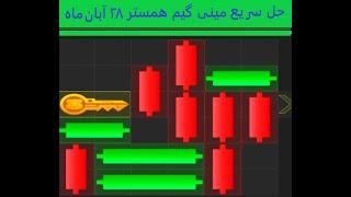 حل سریع پازل یا مینی گیم امروز همستر -  دوشنبه 28 آبان ماه