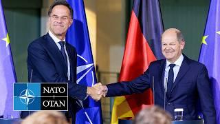 NATO Secretary General with the Chancellor of Germany  Olaf Scholz, 04 NOV 2024