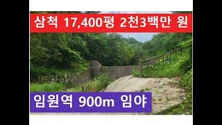 삼척 17,400평 2천3백만 원 (임원역 900m 임야)