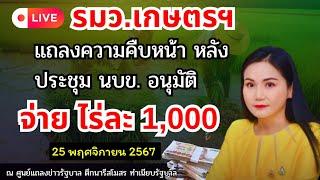 รมว.เกษตร แถลงความคืบหน้า หลัง ประชุม นบข. กรณีไร่ละพัน อนุมัติแล้ว !! #ไร่ละ1000