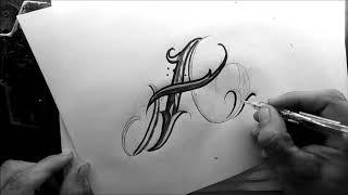 Letras para tatuar"A"/ chicano letters/LETRAS CHICANAS/CURSO DE LETTERING/MALANDRO LETTERING