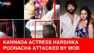 Kannada Actor Harshika Poonacha & Husband Attacked By Mob In Bengaluru For Speaking In Kannada