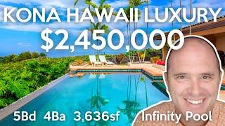 Kona big island Hawaii premier luxury house with sweeping ocean views and an infinity pool