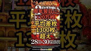 キクヤ堺本店【周年翌日に爆出し】総差枚約120万枚・平均差枚+1321枚・アドリブ店長に賛否？