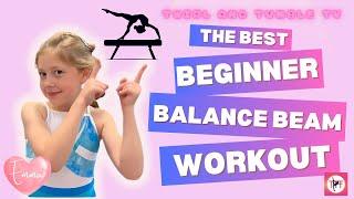  Daily Beginner Balance Beam Workout -  Gymnastics Practice and Warmup #balancebeam #gymnast