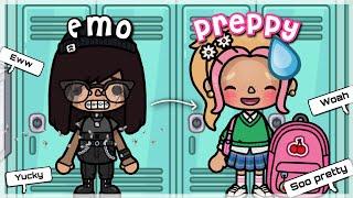 EMO to PREPPY ‍️ || Toca boca TIKTOK roleplay *WITH VOICE* ️