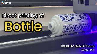 UV Bottle Printing | UV Flatbed Printer | 360 rotation support #bottleprinting