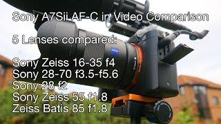 Sony FE Lenses (x5) AF-C Comparison on A7Sii