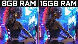 8GB RAM vs 16GB RAM in 2024 - Test in 12 Games