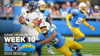 Tennessee Titans vs. Los Angeles Chargers | 2024 Week 10 Game Highlights