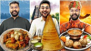 Eating Food From EVERY INDIAN STATE In 24 Hours Food Challenge 