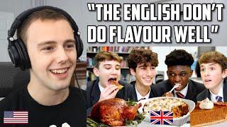 British Highschoolers trying Thanksgiving Dinner for the First Time! (American Reacts)