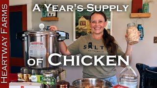 How to can a year's worth of chicken!