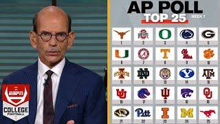 ESPN "Breaking Down" CFB Power Rankings after Week 6: 1.Texas 2.Ohio State 3.Oregon ... 8.Alabama