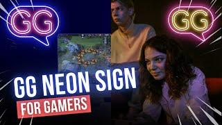 The Best Gaming Light for your Setup | Lumoonosity GG neon sign