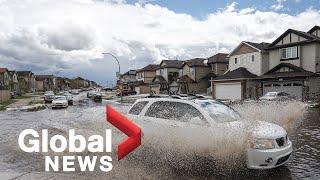 Powerful storm leaves trail of damage in Alberta